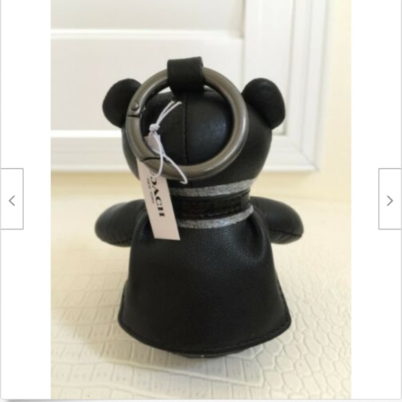 STAR WARS x COACH Limited Darth Vader Bear Bag Charm Leather Black Key Ring NEW - Picture 6 of 8